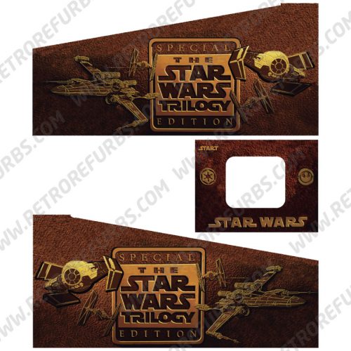 Star Wars Trilogy Pinball Cabinet Decals Flipper Side Art Sega Original