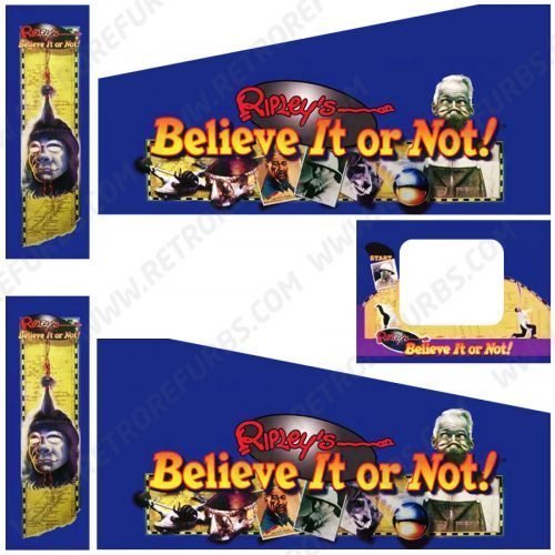 Ripley's Believe It or Not Pinball Cabinet Decals Flipper Side Art Stern