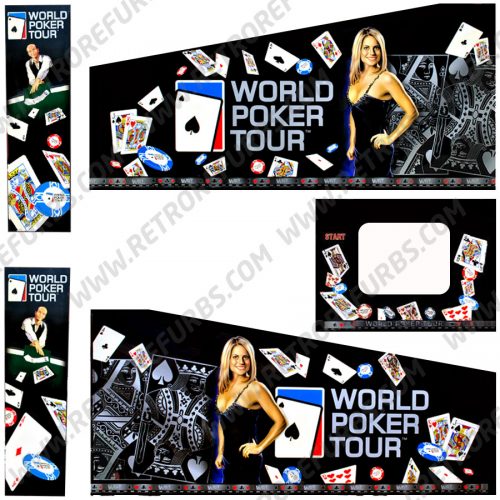 World Poker Tour Pinball Cabinet Decals Flipper Side Art Stern