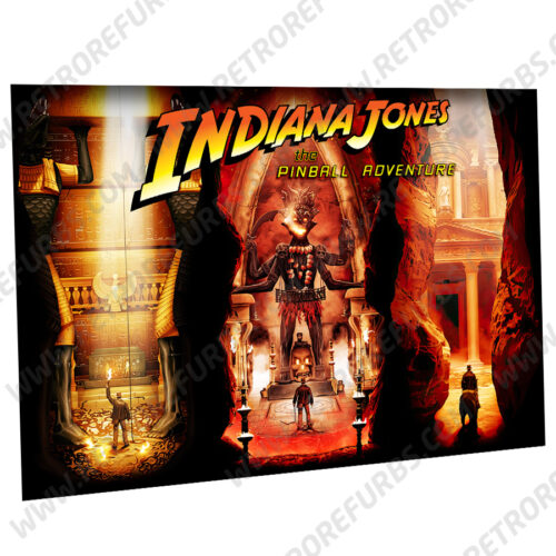 Indiana Jones The Pinball Adventure by Williams Movie Alternate Translite Pinball Flipper Backglass Display Sheet