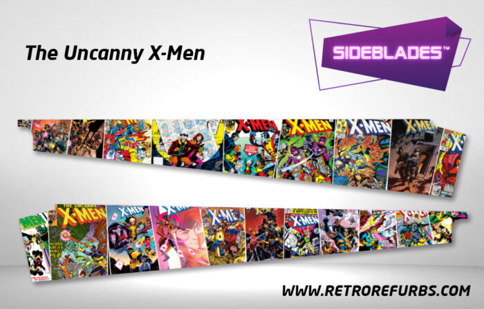 The Uncanny X-Men Pinball Side Blades Inside Inner Art Decals Sideboard Art Pin Blades for Stern Pinball Machine