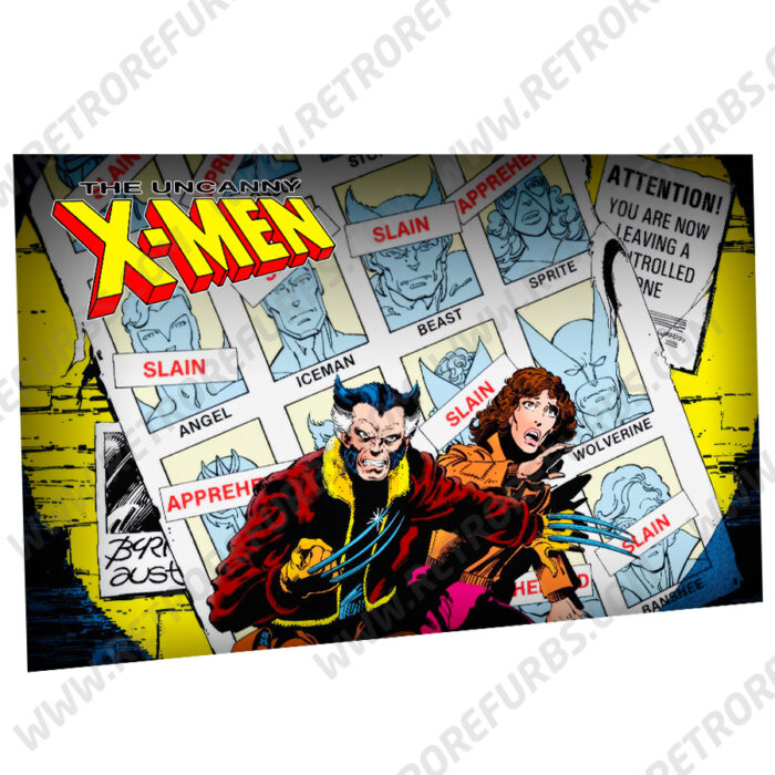 The Uncanny X-Men Wall Alternate Pinball Translite Flipper Backglass Display for Stern