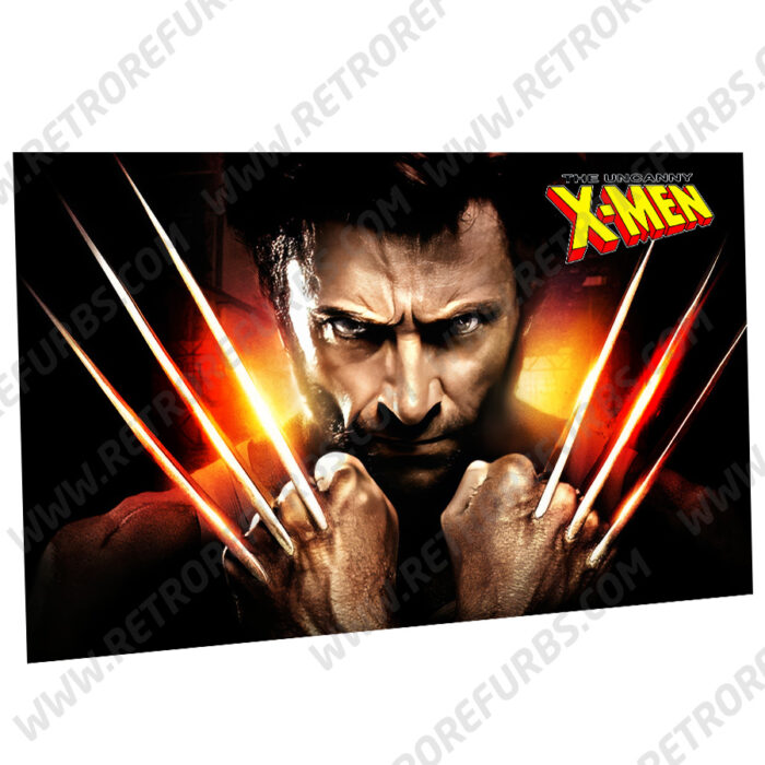 The Uncanny X-Men Wolverine Alternate Pinball Translite Flipper Backglass Display for Stern